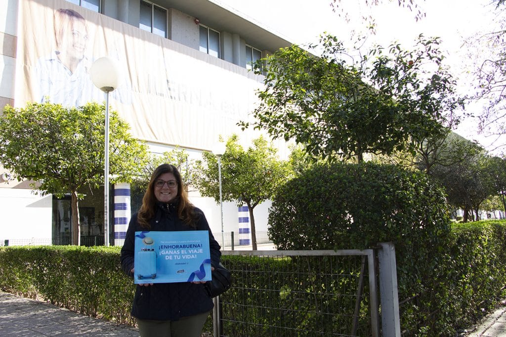 Rocío, ayer en las futuras instalaciones de ILERNA en Sevilla 