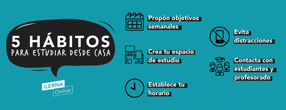 5 hábitos para estudiar desde casa