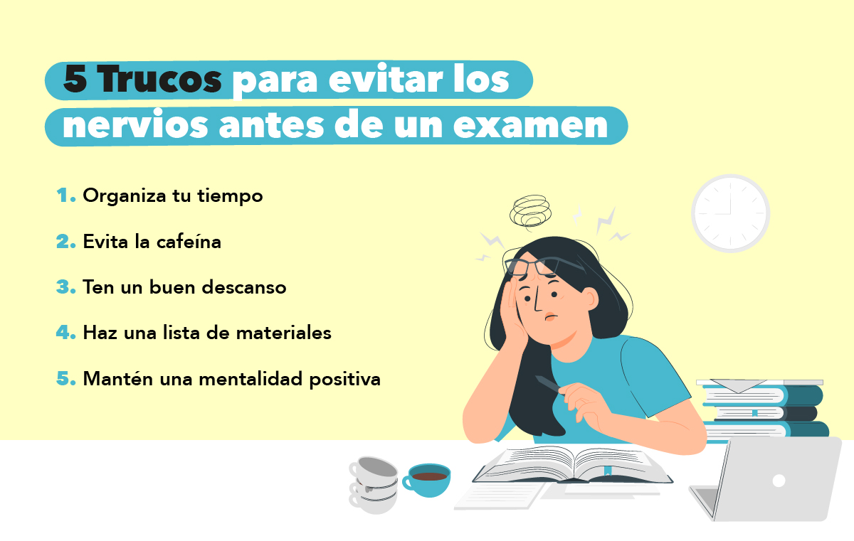 5 trucos para evitar los nervios antes de un examen