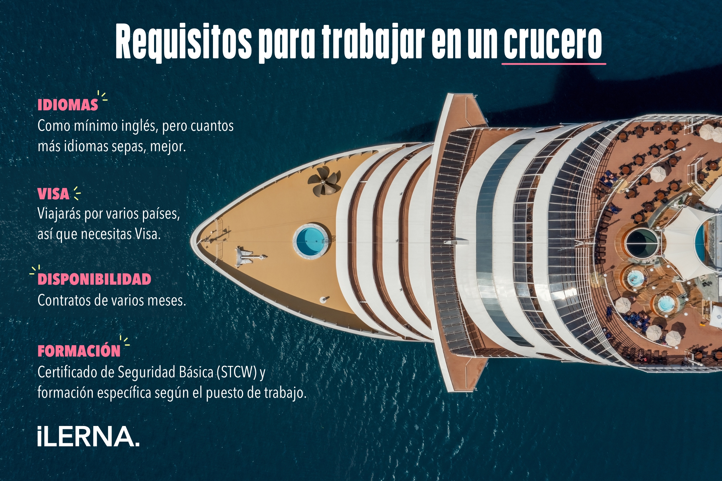 ¿Qué necesitas para trabajar en un crucero?