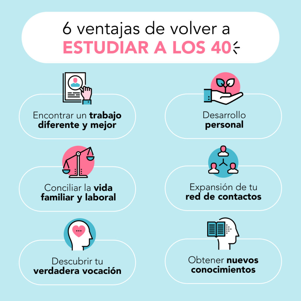 Ventajas de estudiar a los 40