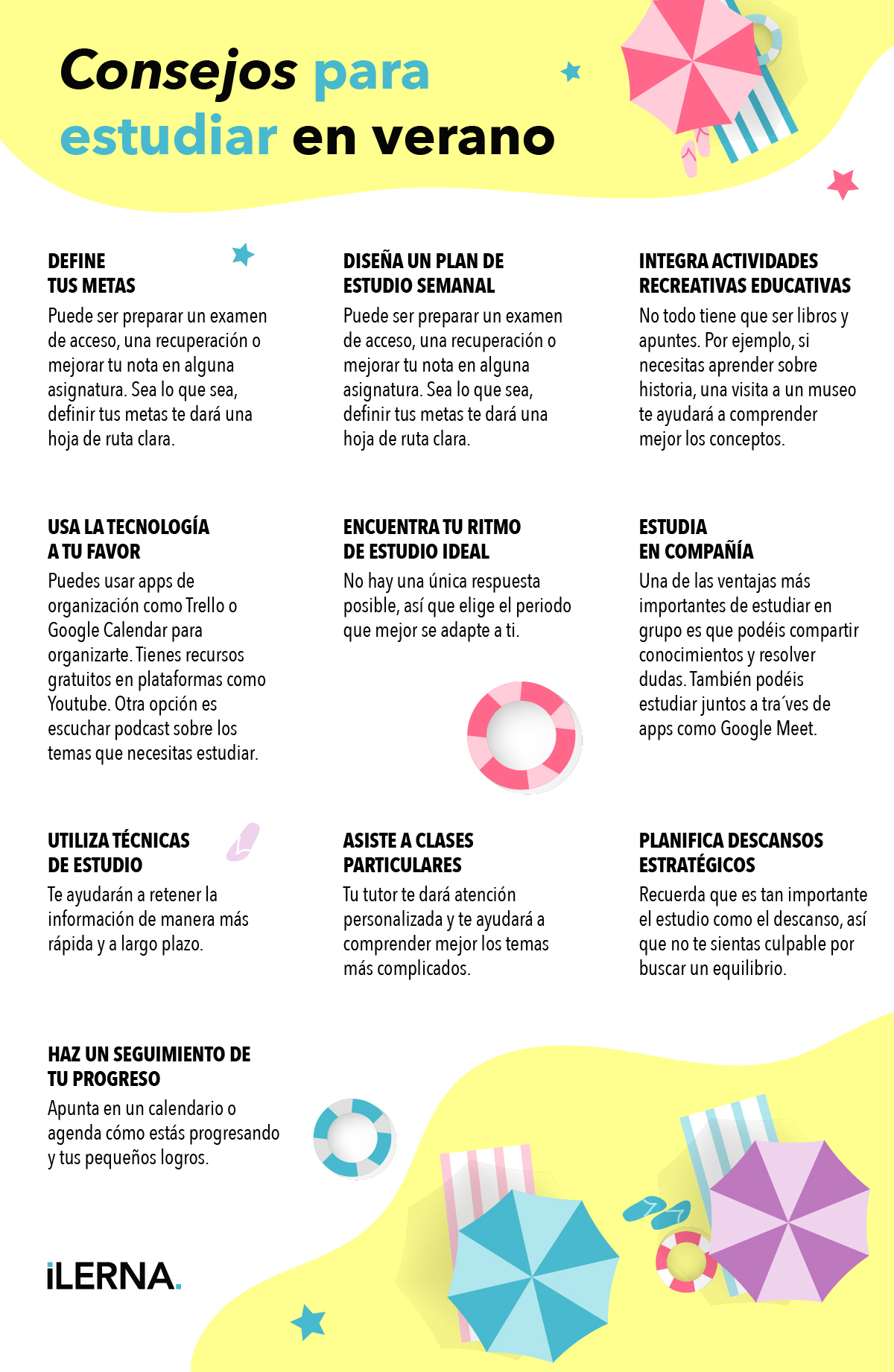 Consejos para estudiar en verano